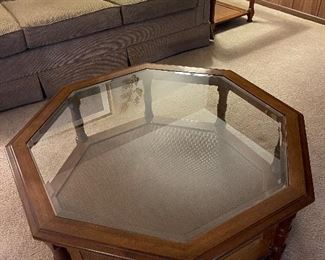 Beveled glass, matches end tables 