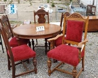 Lot 180 Table 5 Chairs