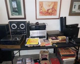 Stereo Equipment, Cds, Lps, Music Game Room