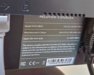 AVAILABLE NOW FOR PRE-SALE Peloton Bike Console Model RB1V1 (Gen. 2) - great condition, works great ($700)
