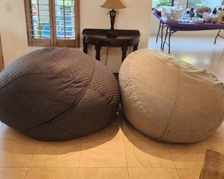 AVAILABLE NOW FOR PRE-SALE 2 Large Bean Bags By Tuft & Needle - one gray & one blue ($50 each)