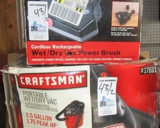 LOT OF 2 CRAFTSMAN VACCUUM AND POWER BRUSH IN ORIGINAL BOXES