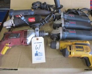 LOT OF ELECTRIC HAND TOOLS FOR PARTS AND REPAIR