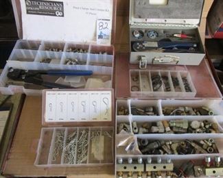 LOT CRIMPER SETS AND MORE INCLUDING PITTSBURGH DIAL INDICATOR, CABLE TENSION GAUGE AND MORE