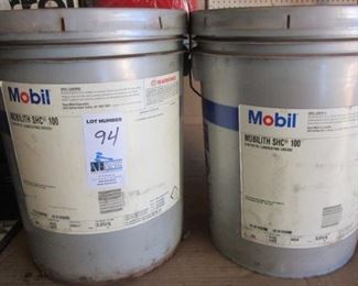 LOT OF 2 (5) GALLON CONTAINERS OF SYNTHETIC GREASE (SEAL ON LID)