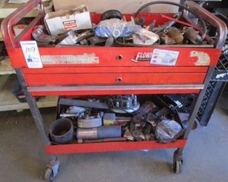 ROLLING TOOL CART WITH CONTENTS INCLUDED (18X30X36)