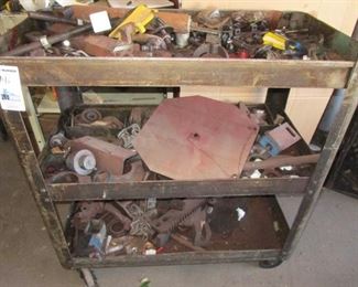 VINTAGE TOOL CART WITH CONTENTS INCLUDED (36X18X34)