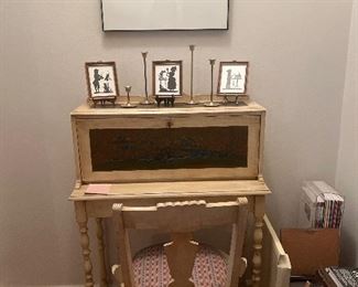 Desk, Chair & Art