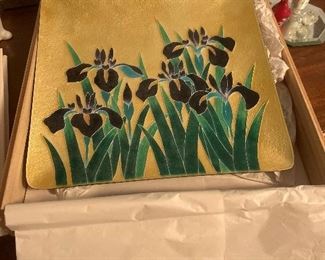Cloisonne Iris Tray
