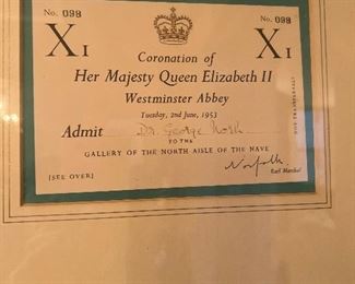 Coronation of Her Majesty Queen Ellizabeth II Westminster Abbey June 2, 1953