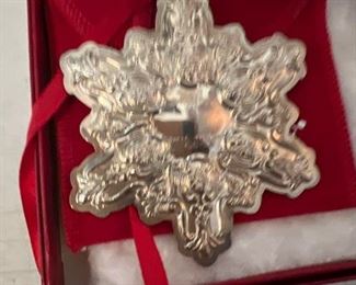 sterling Snowflake Christmas ornament 