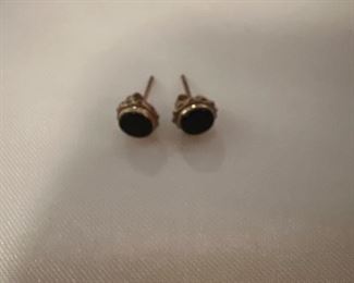 gold and onyx earrings