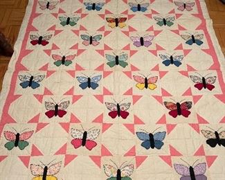 1930’s butterfly hand made quilt 