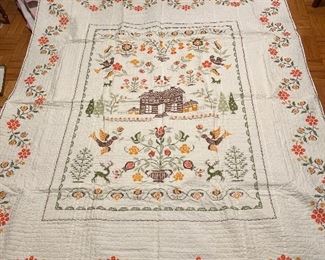 needlepoint quilt made in the 30’s