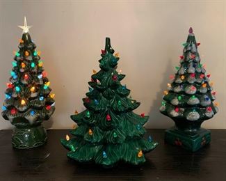 70s Lighted Ceramic Christmas Trees