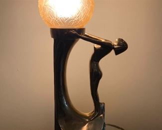 Art Nouveau 1920s Brass Lighting