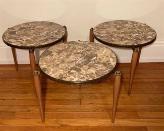 MCM Formica and Walnut Nesting Tables