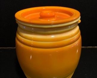 RARE L.E. Smith Bittersweet Slag Glass Ginger Jar