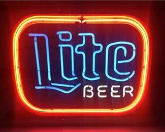 Dixie Electric Co.Mining Co. Miller Lite Neon Sign