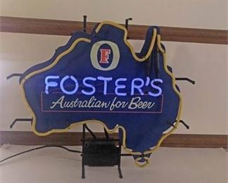 Neon Fosters Beer Sign