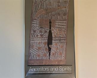 Ancestors and Spirits Framed Print Australian Aboriginal Art On Linen and Travel Souvenirs