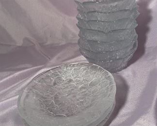 Dansk Floriform Tree Art 7 Glass Bowls 6 Plates