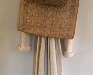 Miss Elaine Vintage Womens Robe and Two Vintage Woven Bags