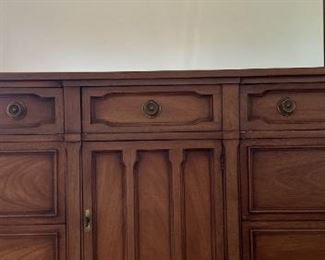 Vintage Drexel Triune Dresser with Detachable Mirror Matches All Bedroom Furniture In This Sale