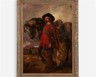 10: SIR JOHN GILBERT "The Royal Messenger" (1865 Oil)