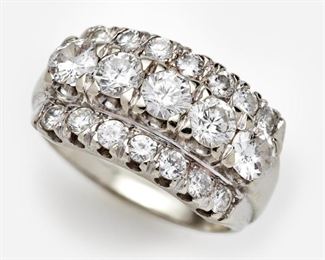 16: 14k Diamond Ring: 2.09 CTW Diamonds Rows