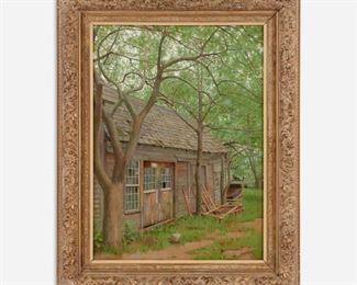 21: JOE EVANS "The Shed" (1894 Oil on Canvas)