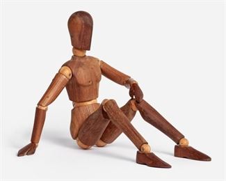 49: Articulating Walnut Artists Lay Figure, Early 20th c.
