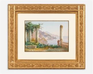 57: GUGLIELMO GIUSTI "Amalfi Coast" (Gouache)