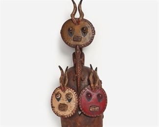 83: Baule Goli Kple Kple Triple Mask, Ivory Coast
