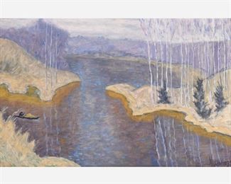 87: GENNADY MALYSHEV Odessa School Landscape (Oil on Canvas)