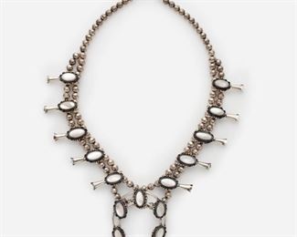 99: Squash Blossom Mother of Pearl Necklace