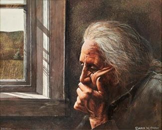 101: RONALD EKHOLM "Figure at the Window" (1968 Oil)