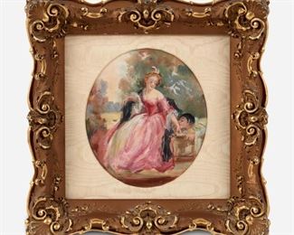 115: Oil Painting of Columbine and Pierrot