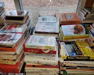 Lots of books and cookbooks like new
