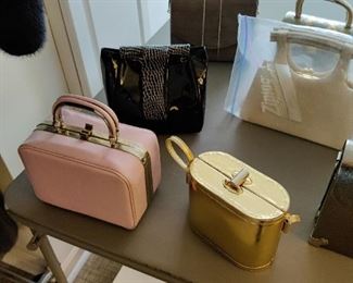 lunchbox style bucket purses, vintage purses