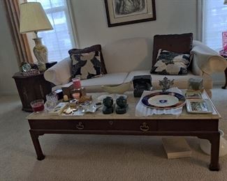candles, collectors' plate, coasters
