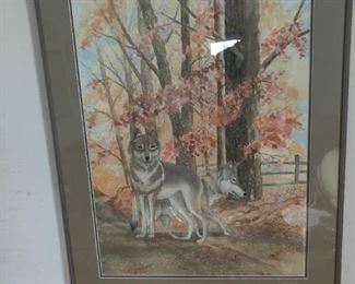 vintage wolf art