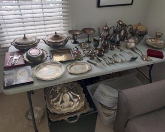 silver plate table