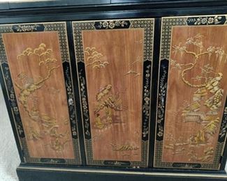 Oriental themed buffet table