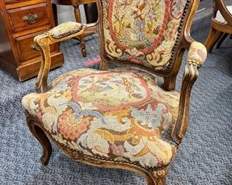 upholstered parlor arm chair