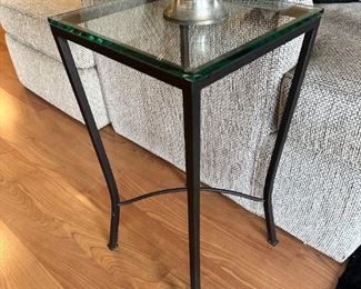 glass top end table