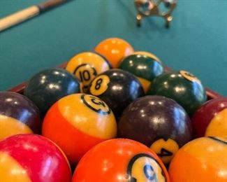 Vintage billiard balls