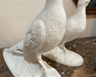 pair of ceramic pheasant