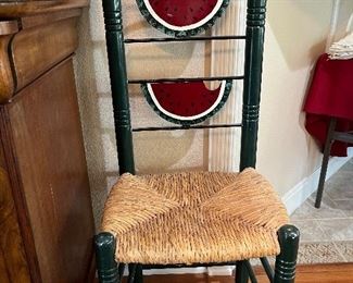 Watermelon ladder back chair