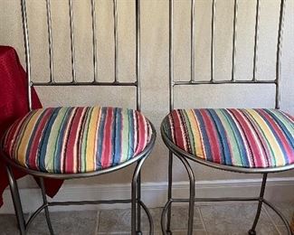 striped bar stools